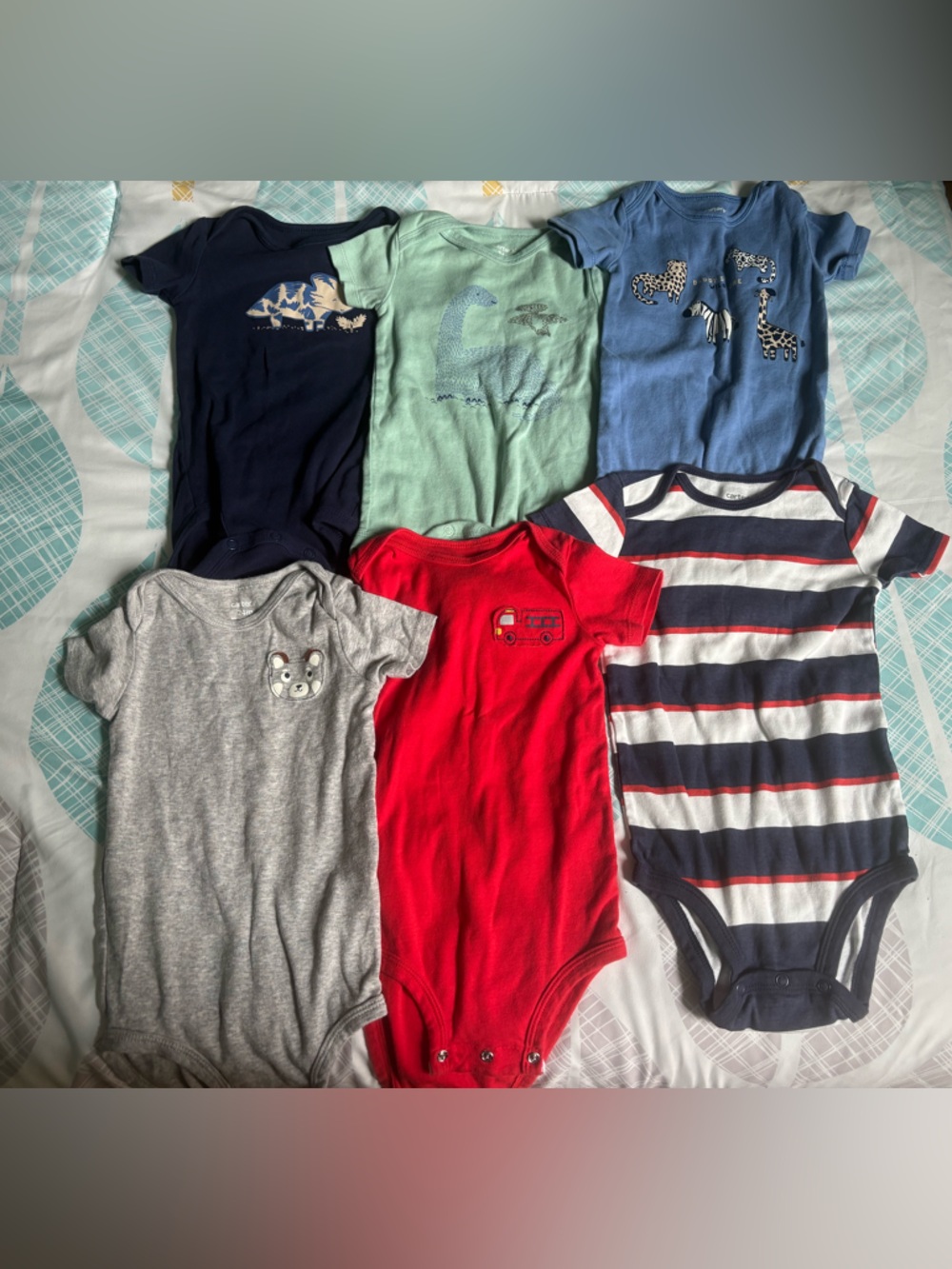 Carter's Short-Sleeve Onesie Set - 6 pieces, 24m